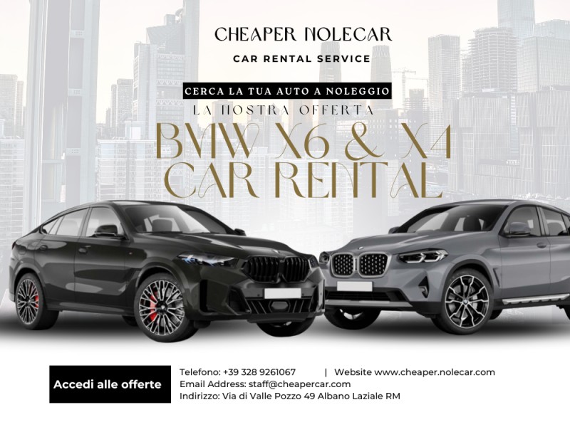 Noleggia da Cheaper Nolecar Bmw X4 con € 244 iva esclusa